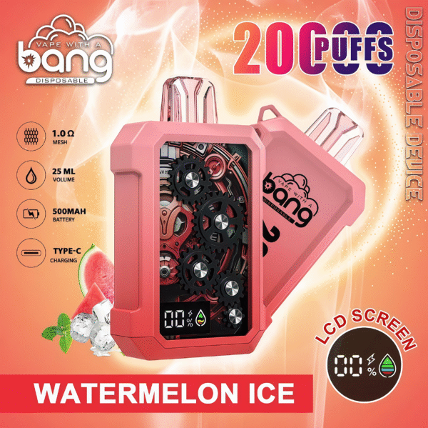 BANG 20000 齒輪 拋棄式 BANG 20000 齒輪 拋棄式電子煙|20000口超長續航 水果風味爆棚 台灣現貨正品