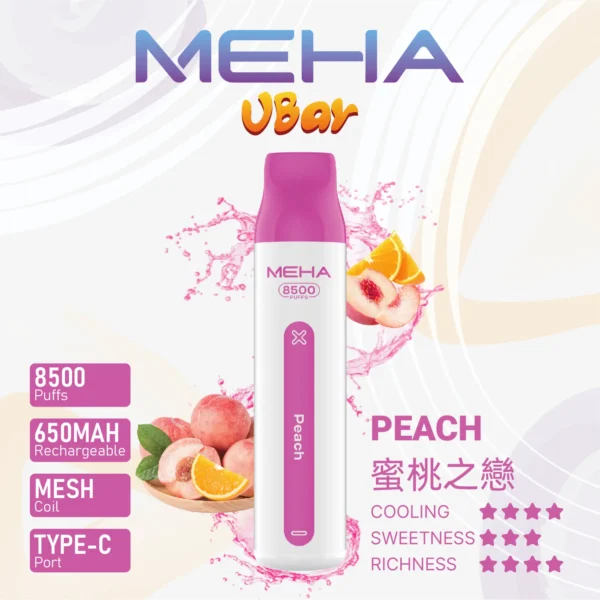 MEHA VBar小白條17 MEHA VBar小白條8500 Puffs拋棄式/一次性電子煙 魅嗨現貨