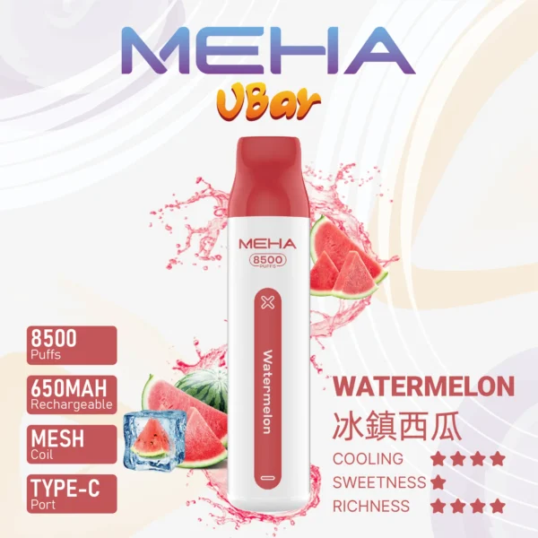 MEHA VBar小白條34 MEHA VBar小白條8500 Puffs拋棄式/一次性電子煙 魅嗨現貨
