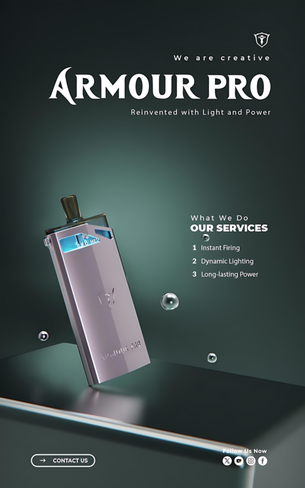 SAMURAI ARMOUR PRO 將軍鎧甲註油主機 發光小煙套裝 1500mAh1 SAMURAI ARMOUR PRO 將軍鎧甲註油主機 發光小煙套裝 1500mAh