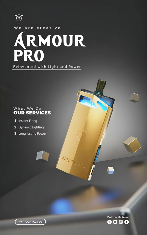SAMURAI ARMOUR PRO 將軍鎧甲註油主機 發光小煙套裝 1500mAh4 SAMURAI ARMOUR PRO 將軍鎧甲註油主機 發光小煙套裝 1500mAh