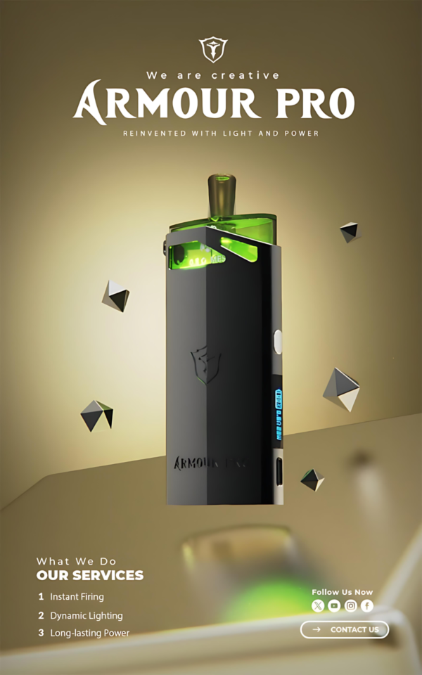 SAMURAI ARMOUR PRO 將軍鎧甲註油主機 發光小煙套裝 1500mAh5 SAMURAI ARMOUR PRO 將軍鎧甲註油主機 發光小煙套裝 1500mAh