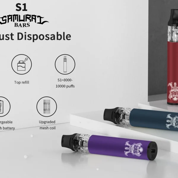 將軍S1 DISPOSABLE BARS 一次性註油電子煙主機 拋棄式電子煙 可重複註油 台灣電子煙批發