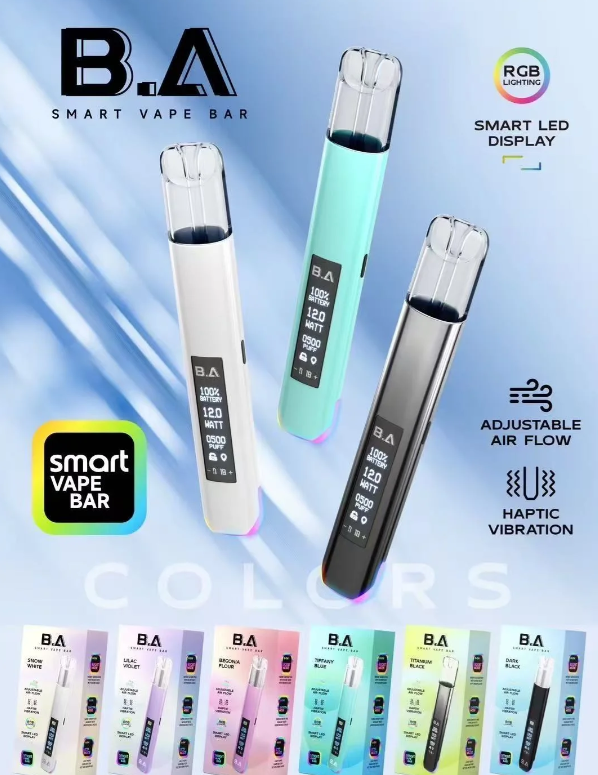 BA主機 B.A SMART VAPE BAR 智慧主機 一代通用款 發光r大屏煙桿